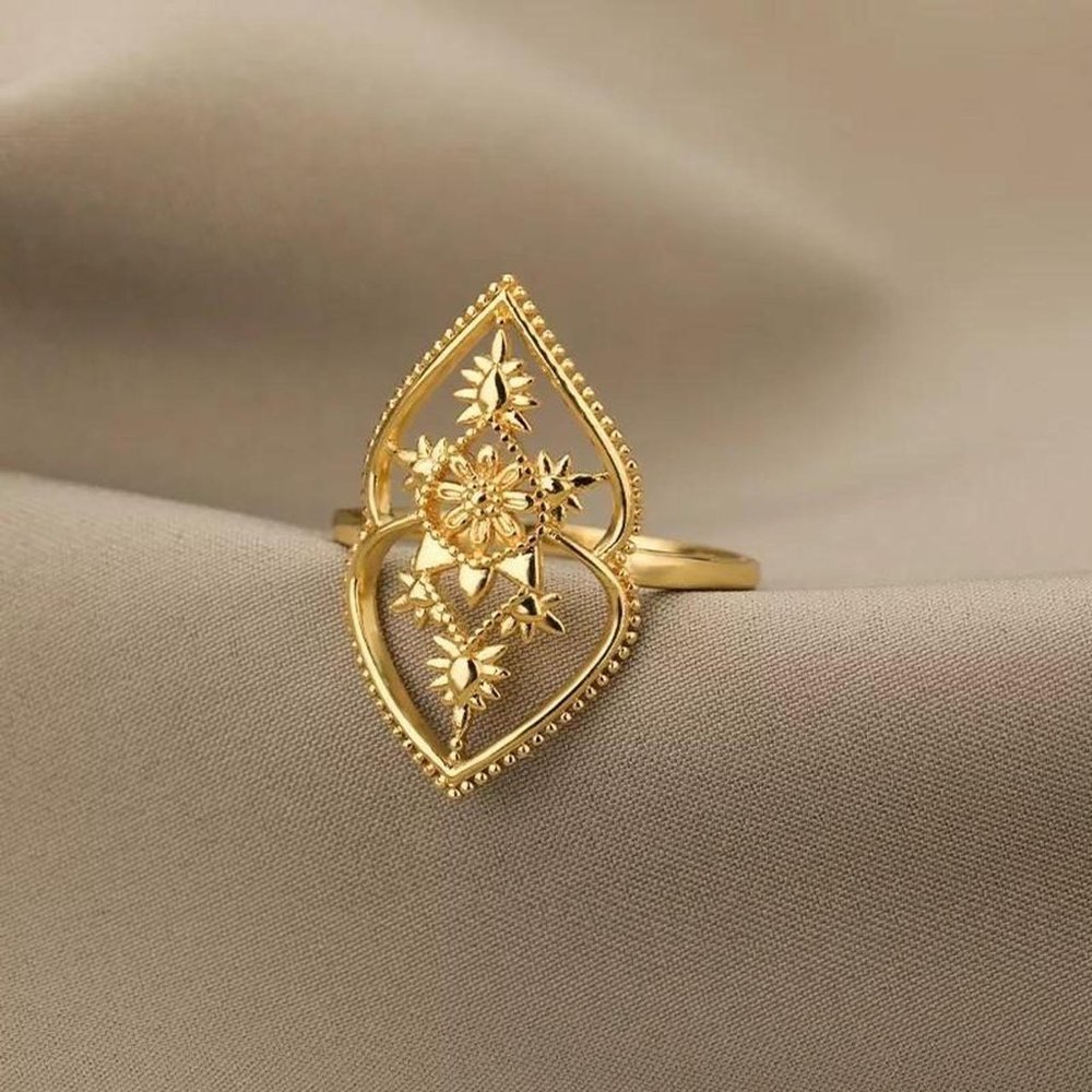 New Gold Vintage Inspired Boho Ring - Picture 4 of 5